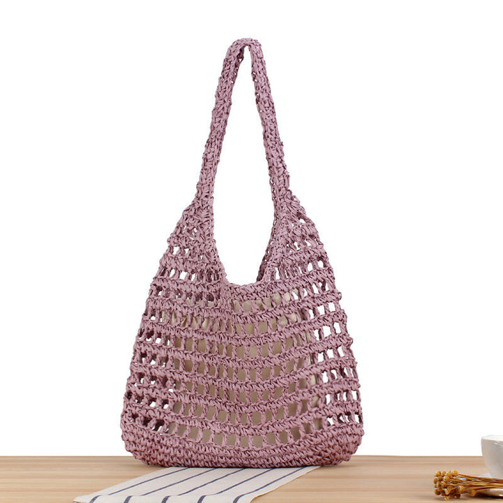 Handcrafted net shoulder bag with sturdy carrying handle Kalsten