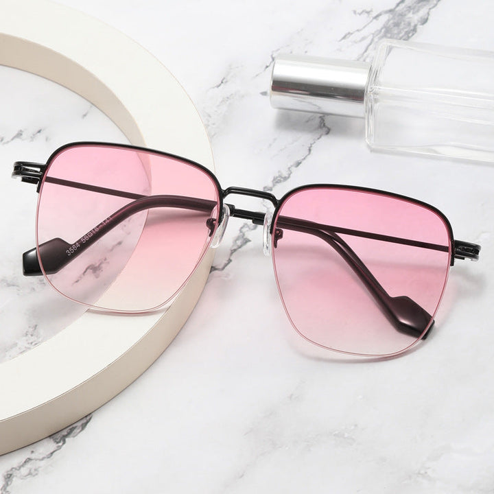 Women Designer Glasses with Square Frame and Glossy Metal Structure Kalsten