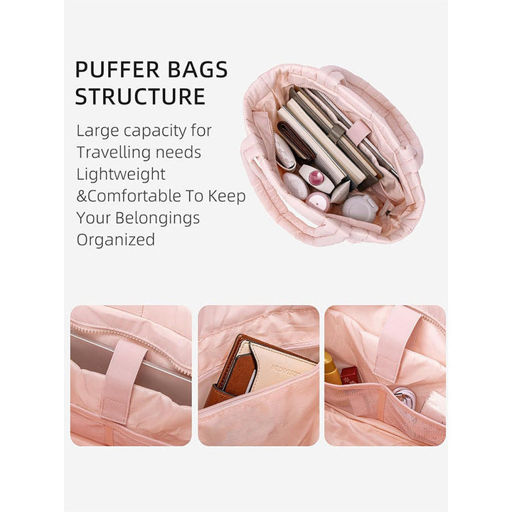 Padded tote bag with innovative quilting Kalsten