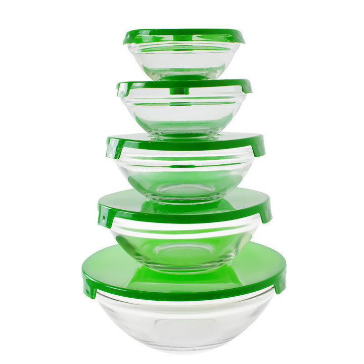 Women's set of stackable storage bowls with tight silicone lids Kalsten