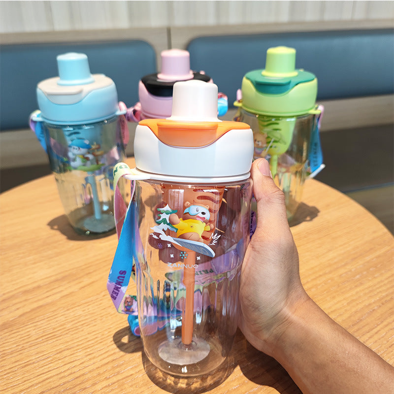 Ladies playful water bottle with removable straw Kalsten