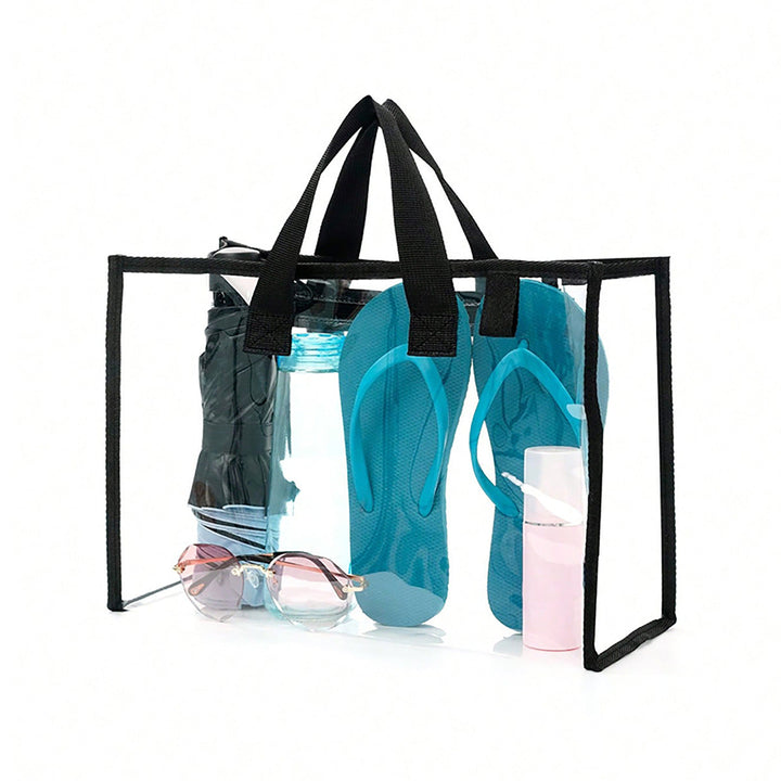 Transparent Beach Bag with Multiple Inner Compartments Kalsten