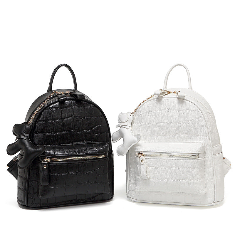 Crocodile-Embossed Mini Chic Backpack Kalsten