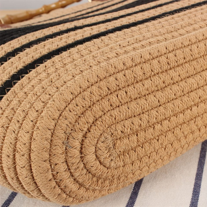 Elegant basket bag with bamboo handles Kalsten