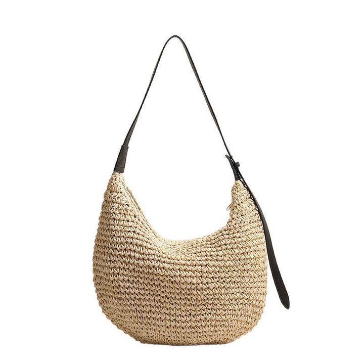 Handmade Hobo Bag Made of Natural Raffia Material Kalsten