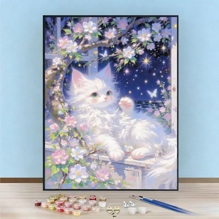 DIY Cat-Themed Paint by Numbers Art Kit Kalsten