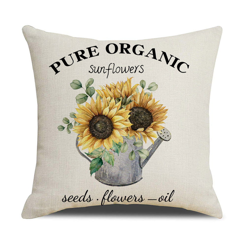 Women's Cushion Cover with Sunflower Pattern Kalsten