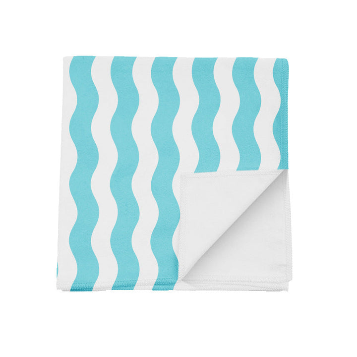 Terry Beach Blanket with Modern Wave Pattern Kalsten