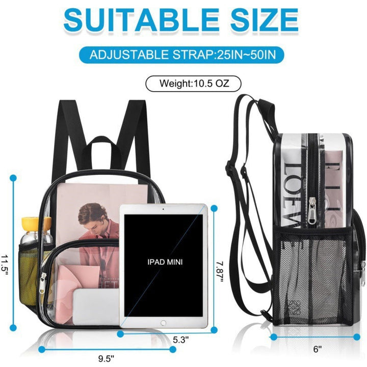 Unisex transparent comfort backpack Kalsten