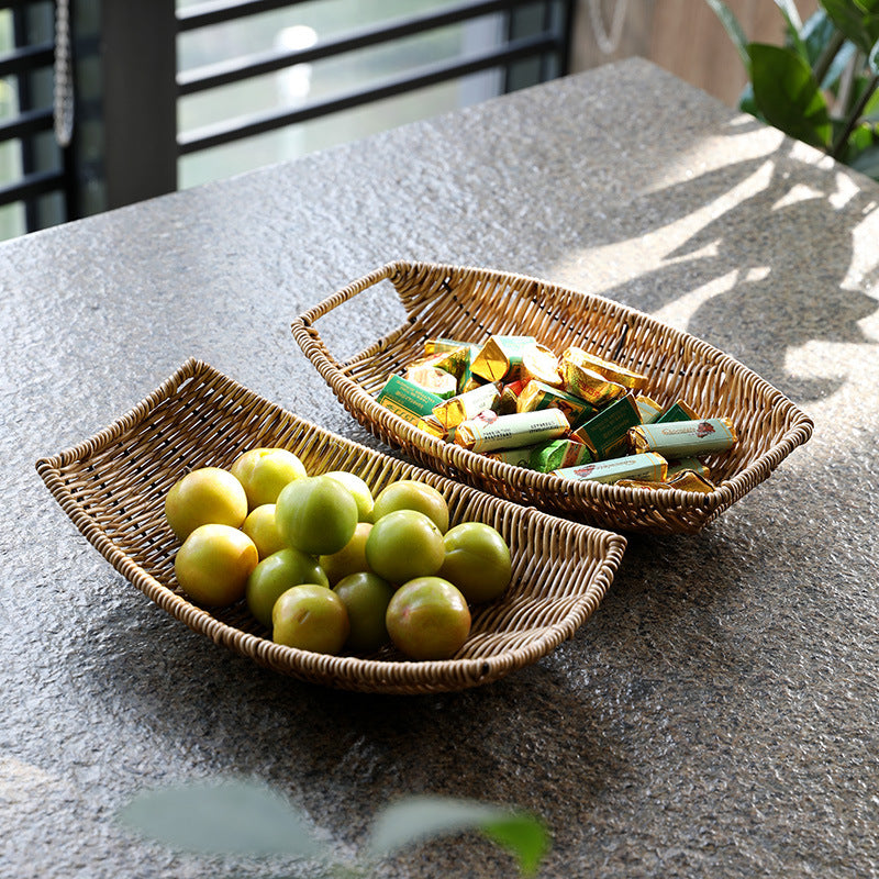Decorative Handwoven Serving Tray Kalsten