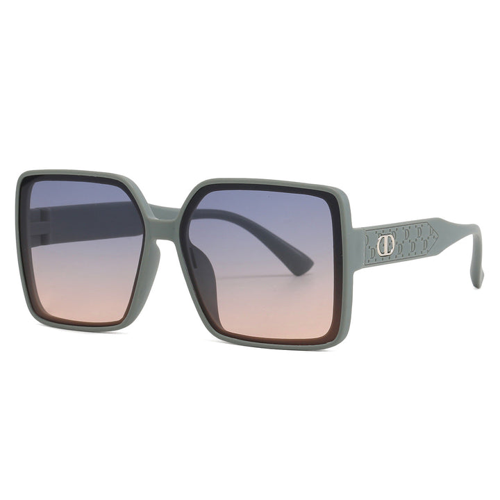 Ladies fashionable square sunglasses with transparent design Kalsten