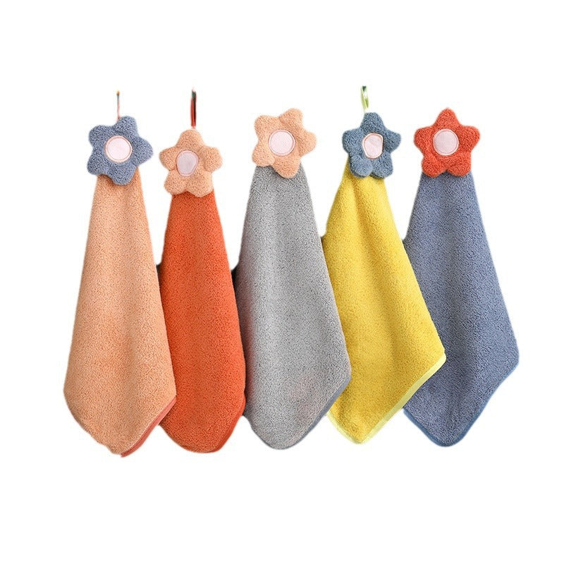 Women's terry kitchen towel with floral appliqué Kalsten
