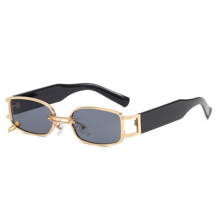 Ladies sunglasses in luxurious rectangular design with golden accents Kalsten