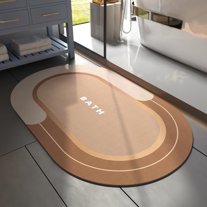 Modern Rectangular Non-Slip Bath Mat Kalsten