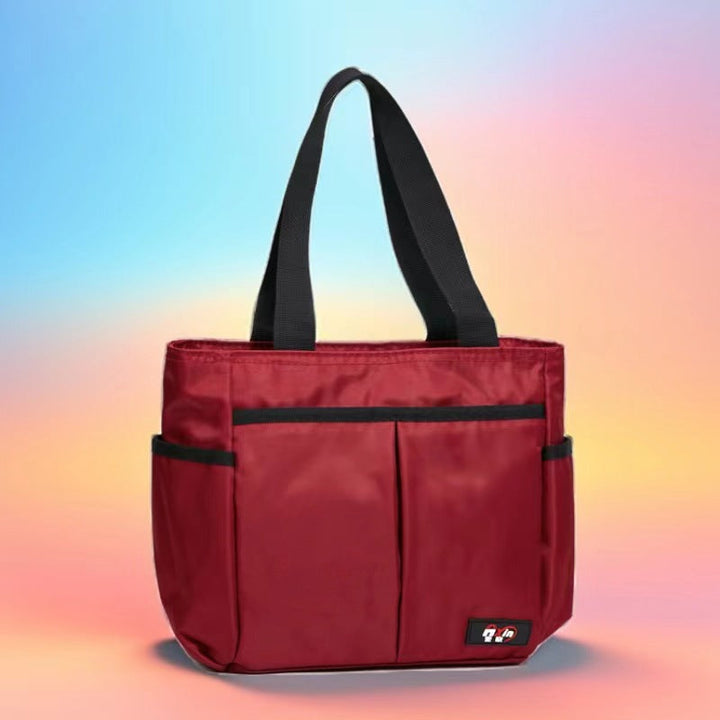 Stylish Striped Multi-Pocket Tote Bag Kalsten