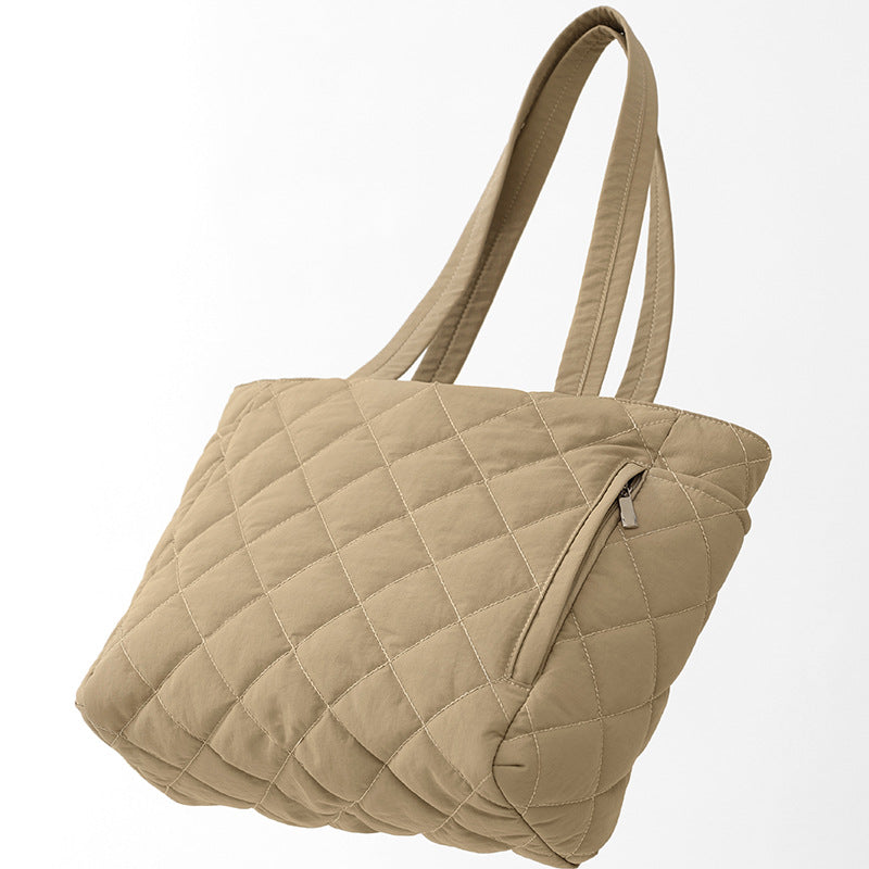 Quilted Multi-Compartment Tote Bag Kalsten