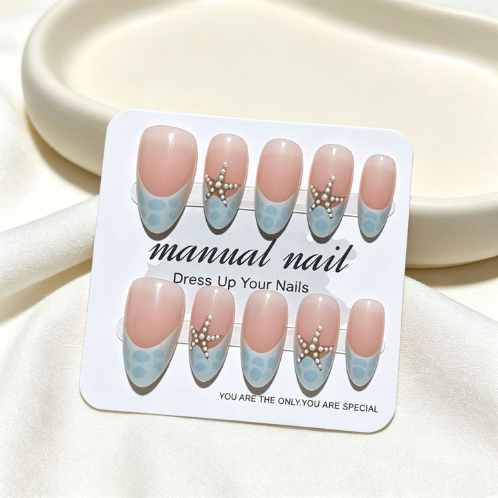 Nautical-Themed Decorative Press-On Nail Tips Kalsten