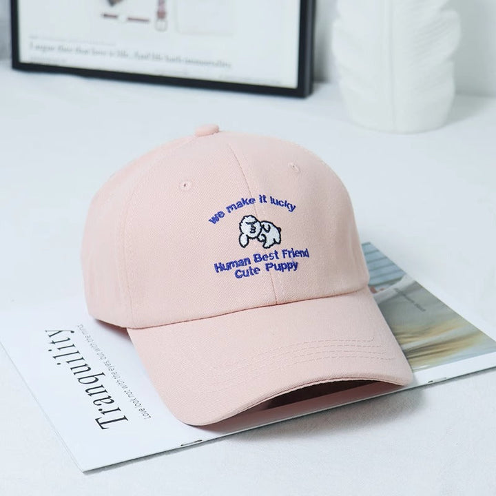 Women's Embroidered Puppy-Themed Baseball Cap Kalsten