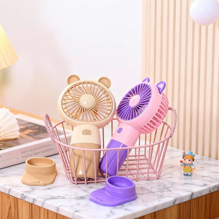 Women Portable Hand Fan in Cute Bear Design Kalsten
