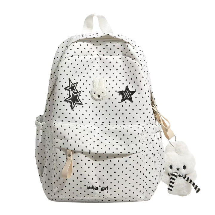 Trendy Polka Dot Canvas Backpack Kalsten