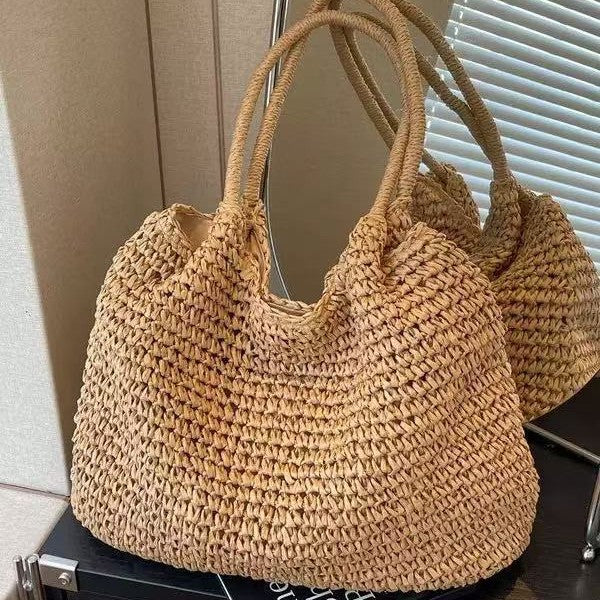 Large Braided Bag Made of Natural Material Kalsten
