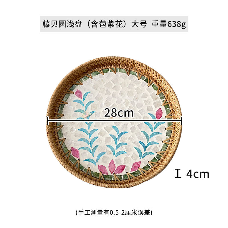 Women's Round Mosaic Serving Platter Kalsten