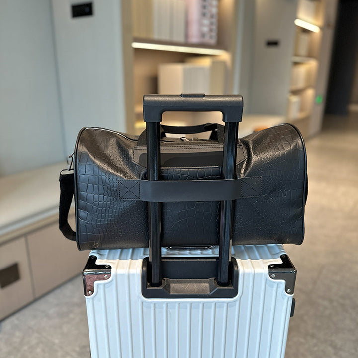 Elegant Travel Bag Made of Durable Artificial Leather with Crocodile Pattern Kalsten
