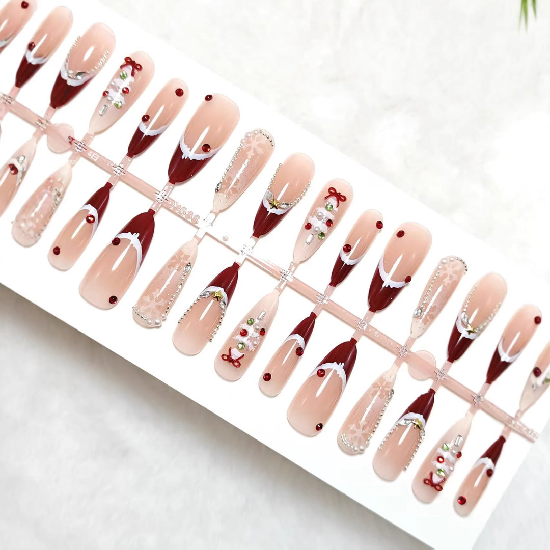 Festive artificial nails with Christmas motifs Kalsten