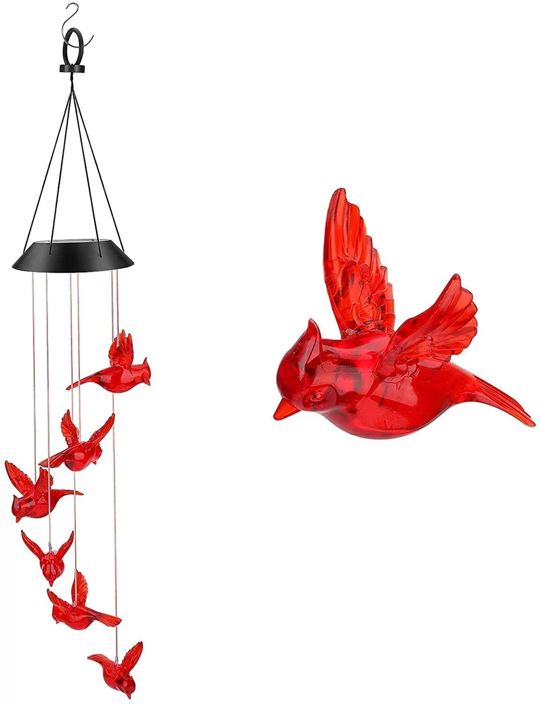 LED Solar Butterfly Wind Chime Garden Hanging Light Kalsten