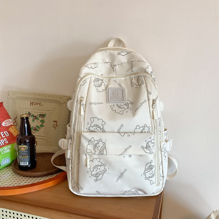 Cartoon-Inspired Spacious School Backpack