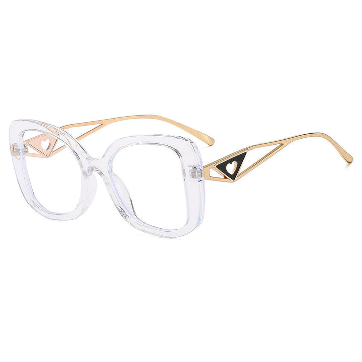 Ladies fashionable oversized sunglasses with luxurious heart detail Kalsten