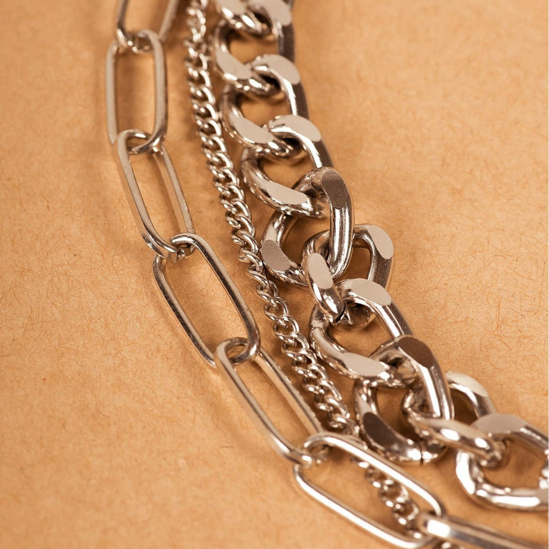 Layered Chain Cross Pendant Necklace Kalsten