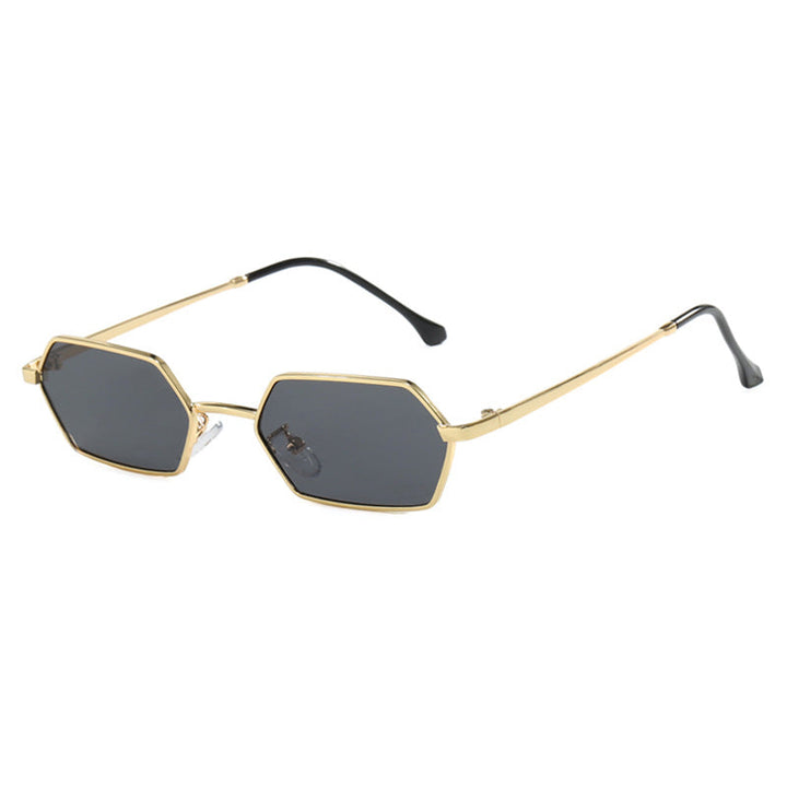 Women's hexagonal sunglasses with elegant metal frame and UV protection Kalsten