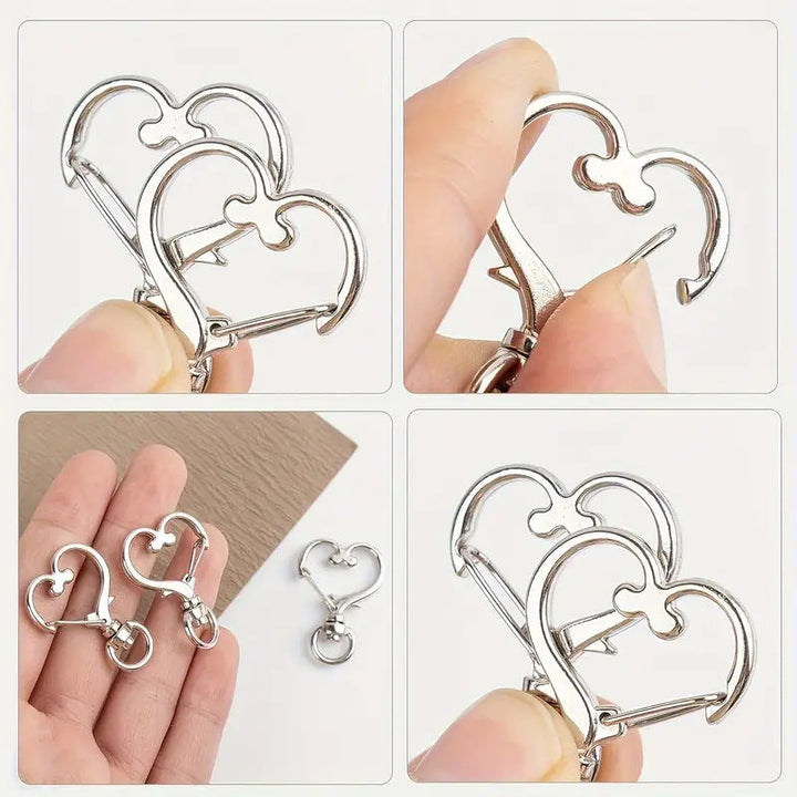 Heart-Shaped Snap Hook Clips Kalsten