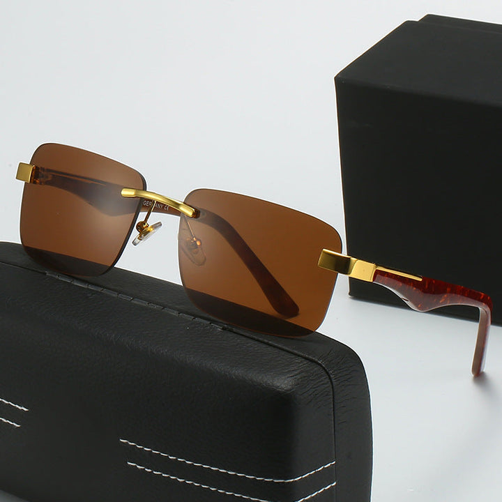 Women’s fashionable half-frame glasses with elegant metal and plastic mix Kalsten