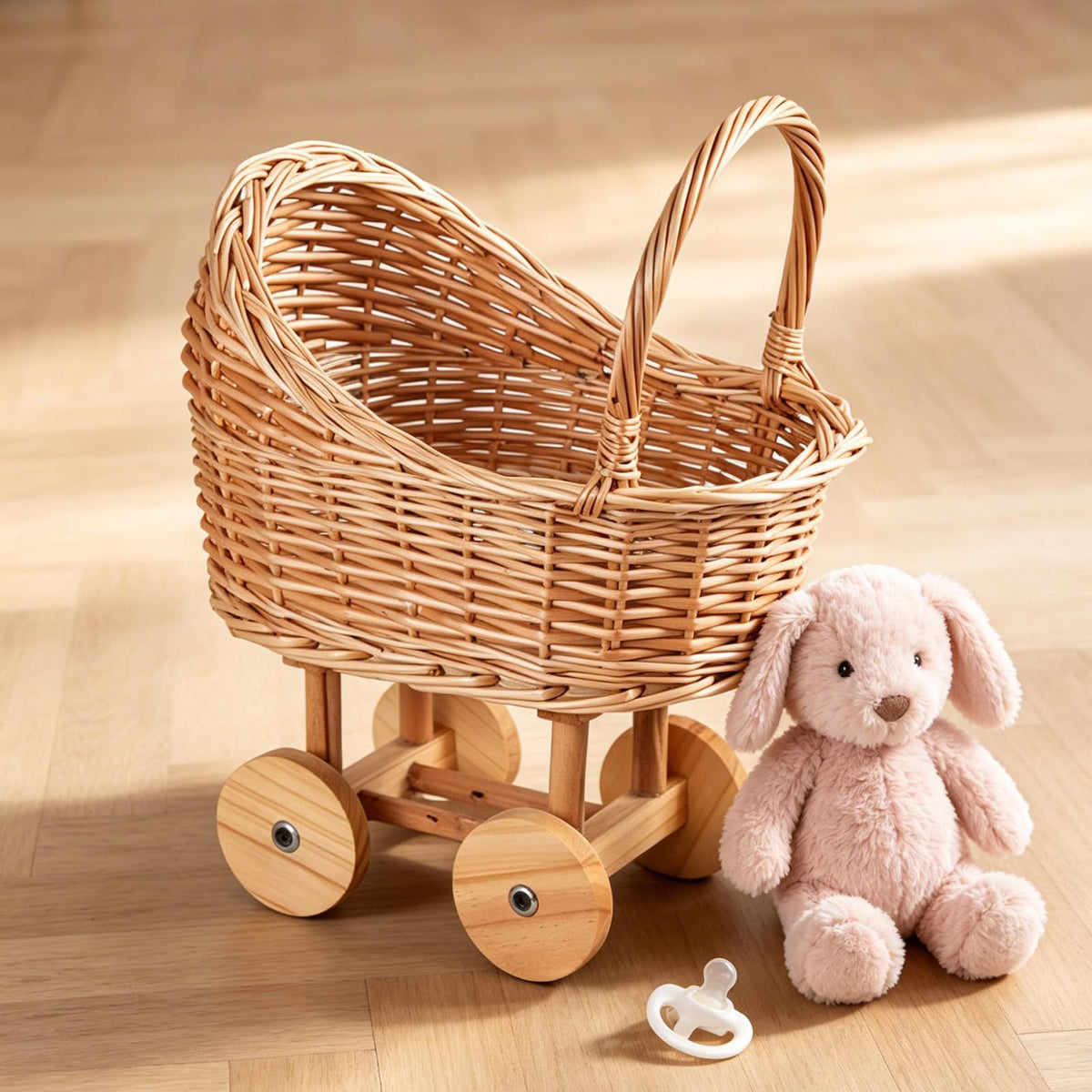 Playful Flower Basket On Wheels Acalora