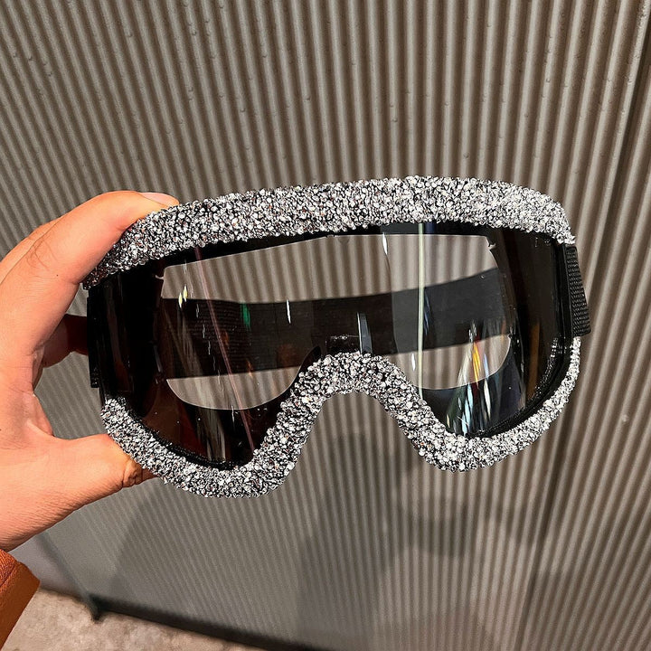 Ladies glamorous ski goggles with sparkling crystal frame Kalsten