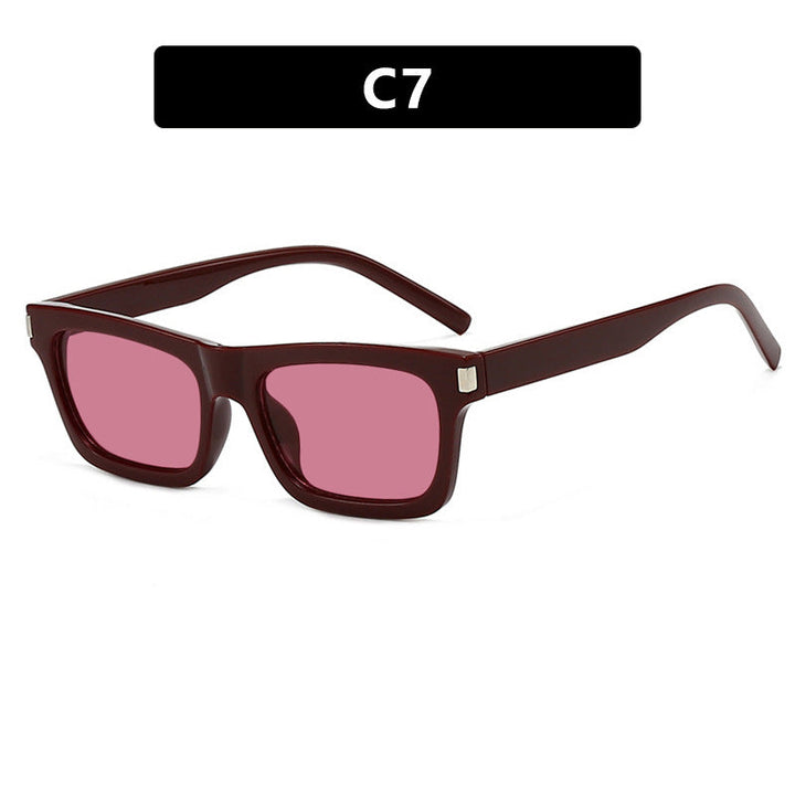 Women's square sunglasses with transparent lenses and stylish design Kalsten