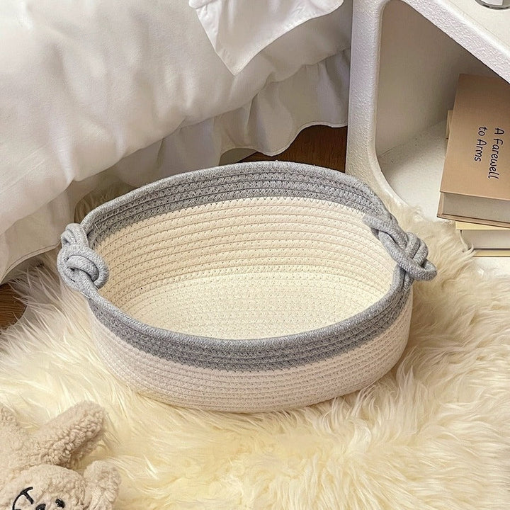 Women Versatile Storage Basket with Double Knot Accent Kalsten