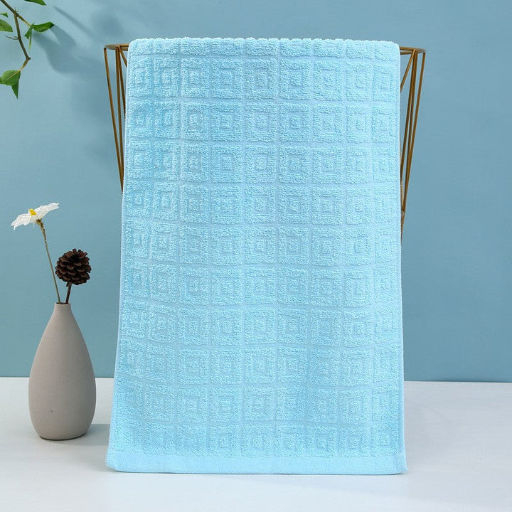 Luxury terry towel with modern check pattern Kalsten