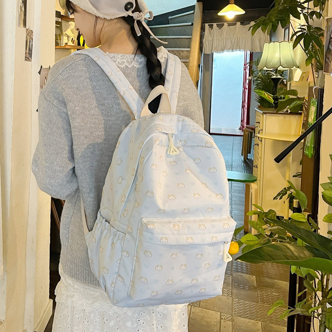 Cute backpack with embroidered cat motif Kalsten