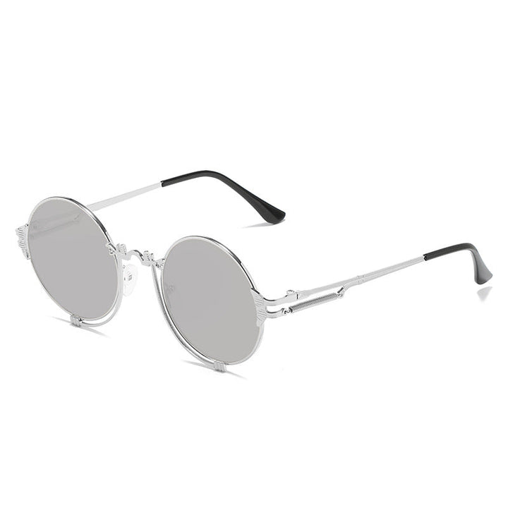 Women's stylish round metal sunglasses with artistic designs Kalsten