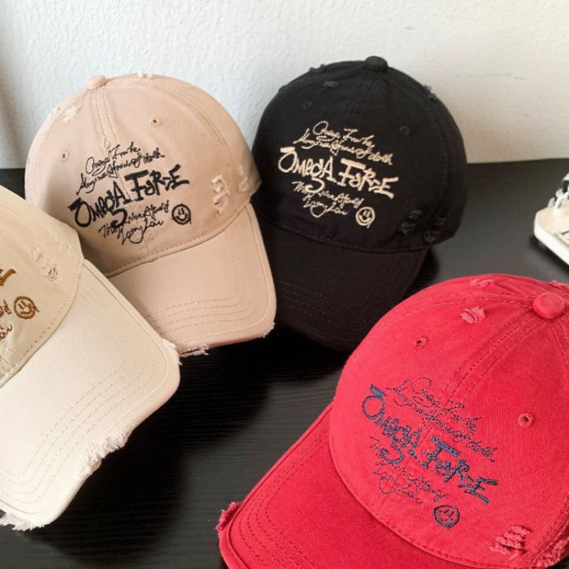Women's Distressed Graphic Adjustable Baseball Cap Kalsten