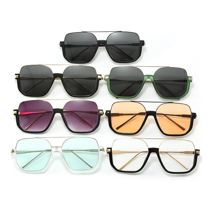 Women's Fashion Sunglasses with Curved Metal Frame and UV Protection Kalsten