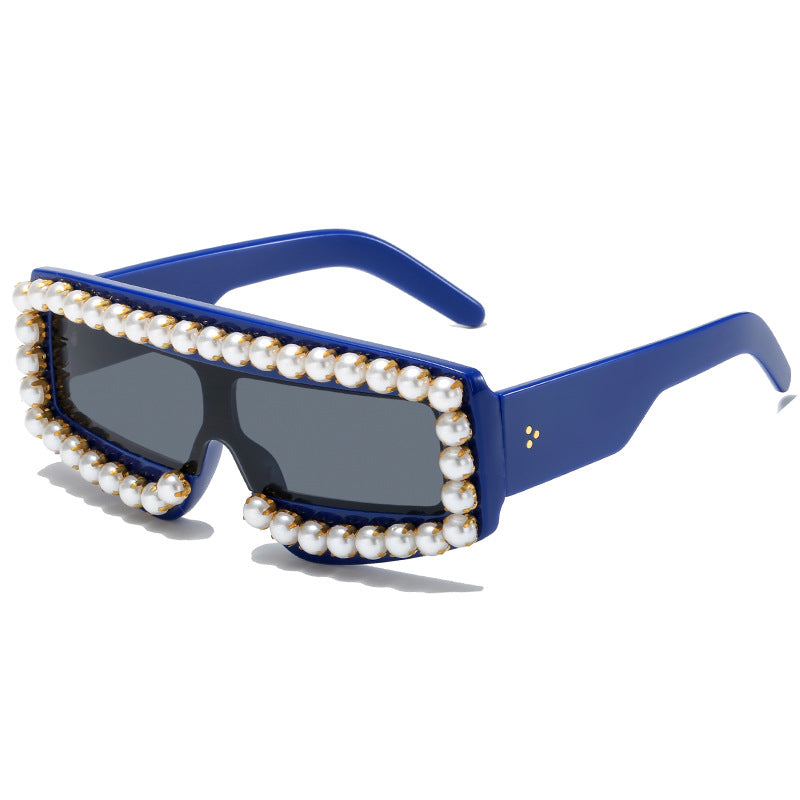 Women's fashionable sunglasses with pearl appliqués Kalsten
