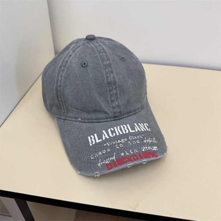 Men's Distressed Graphic Denim Cap Kalsten
