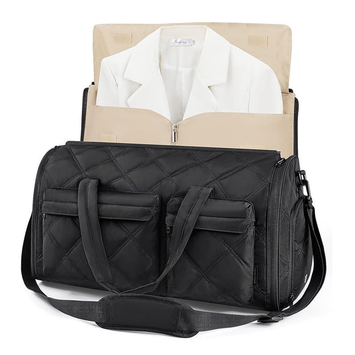 Elegant Travel Bag with Moisture Resistant Interior Compartment Kalsten