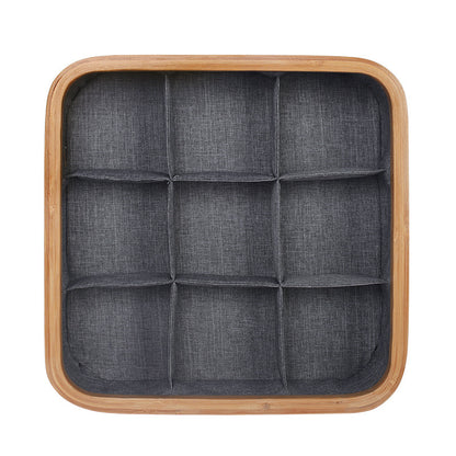 Decorative storage basket with compartments
