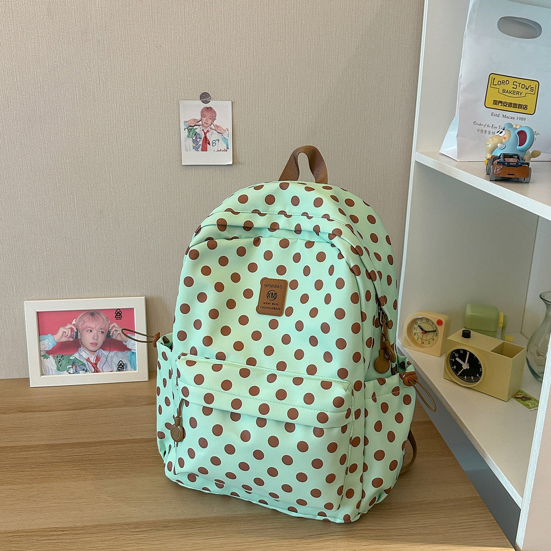 Casual Polka Dot School Backpack