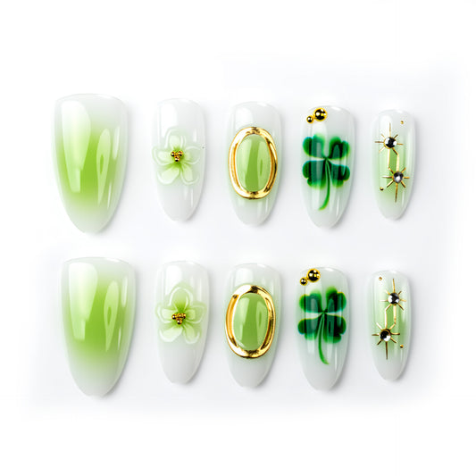 Floral Articulated Press-On Nail Set Acalora